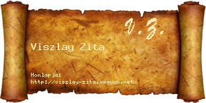 Viszlay Zita névjegykártya